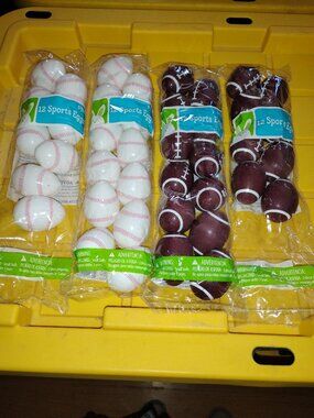 40 EMPTY/FILLABLE SPORTS THEMED PLASTIC EASTER EGGS